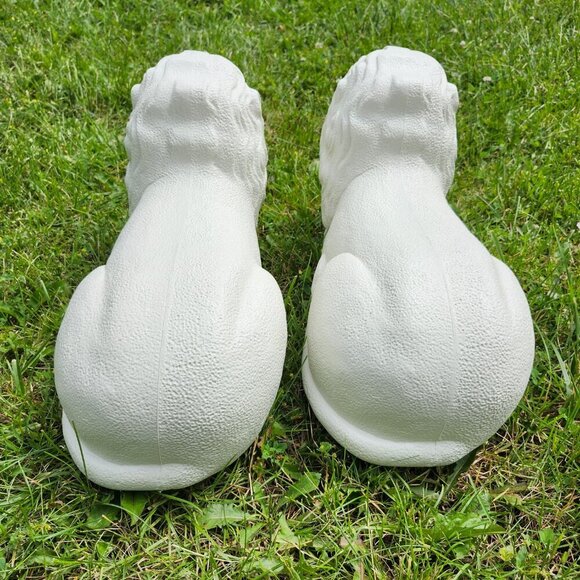 1991 21" Union Products Blowmold Lion Outdoors Garden DON FEATHERSTONE PAIR - Picture 4 of 8